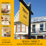 Bed and Breakfast in Cheshire Book direct. Image of Bee Comfy, Happy and Cosy the bedrooms at this B&B and also image of wintery front of the building
