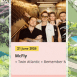 Delamere Forest Live Concert image of the McFly with the date 21st June